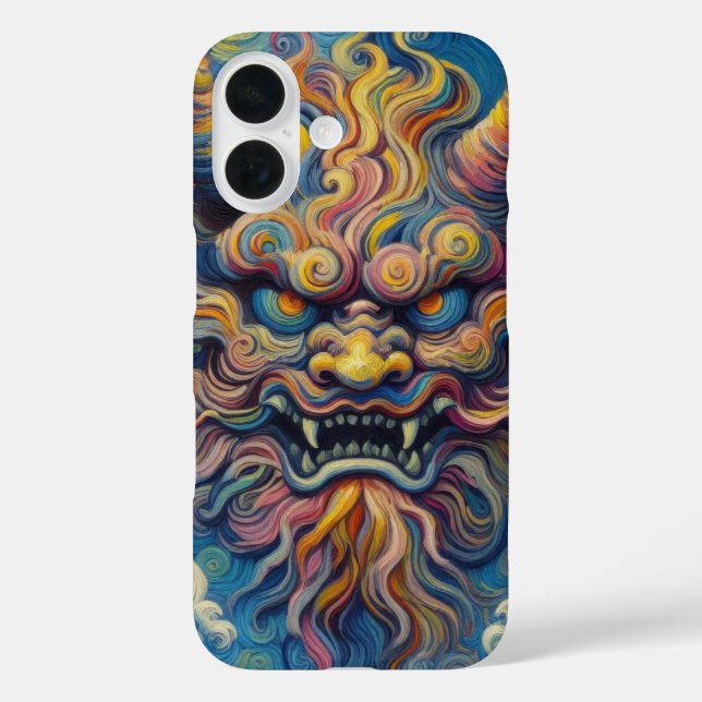 Abstract Oni demon clouds Van Gogh styled  Case-Mate iPhone Case (Back)