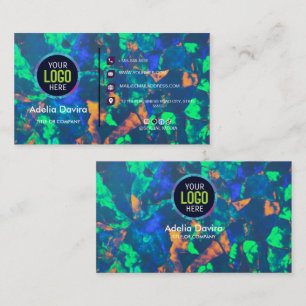 Abstract Opal Gemstone Texture Business Card