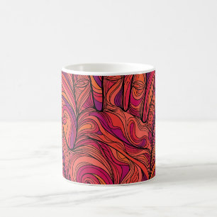 Abstract Open Hand Palm Sunset Orange Coffee Mug