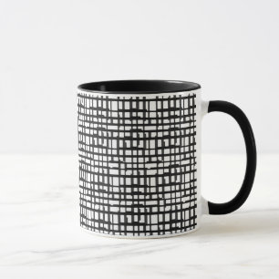 Abstract Optical Grid Ceramic Mug