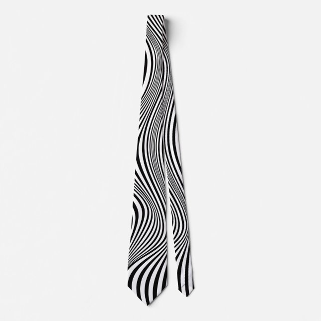 Abstract Optical Illusion Background Tie (Front)