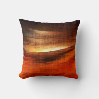 Abstract Orange and Black Texture Background Image Cushion