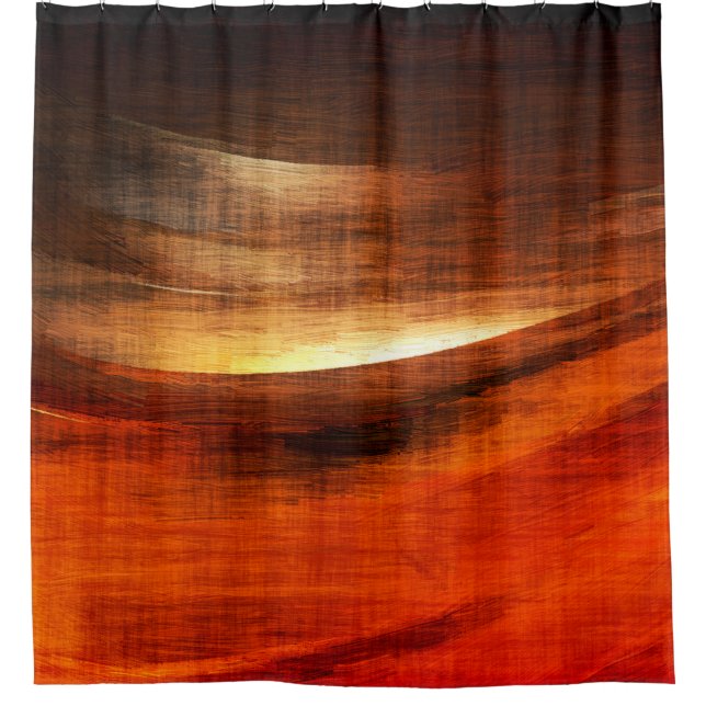 Abstract Orange and Black Texture Background Image Shower Curtain (Front)
