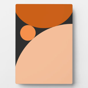 Abstract Orange and Peach Circles Plaque