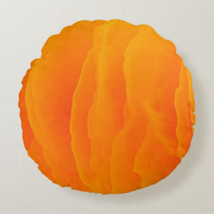 Abstract orange background colorful round cushion