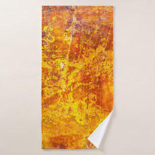 Abstract orange background texture concrete wall, bath towel