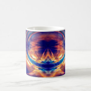 Abstract orange fire coffee mug