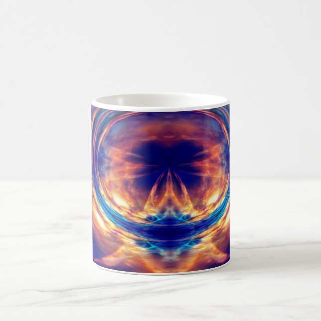 Abstract orange fire coffee mug (Center)