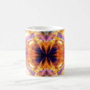 Abstract Orange Fire Pattern Coffee Mug