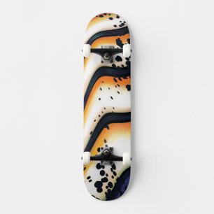 Abstract Orange Flow – Modern Bold Graphic Skateboard