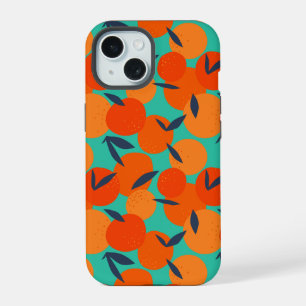 Abstract Orange Fruit Pattern iPhone 15 Case