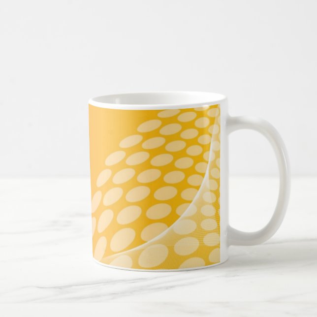 Abstract Orange Geometric Ceramic Mug (Right)