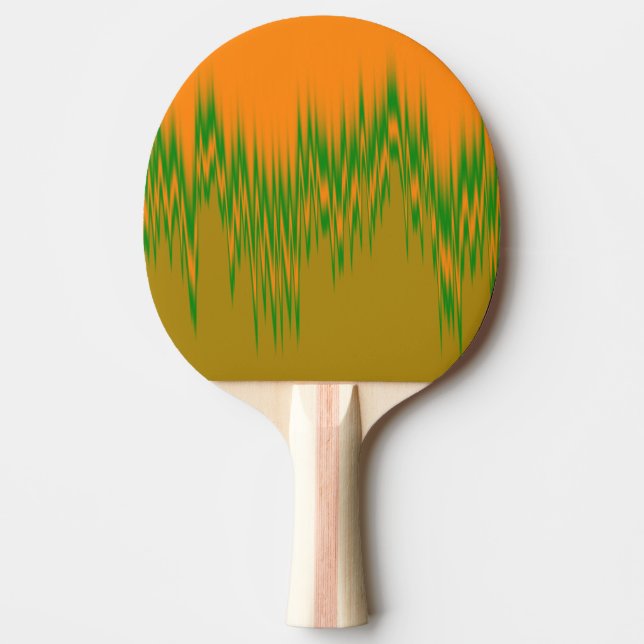 Abstract Orange, Green, Brown Wave Pattern Paddle (Front)