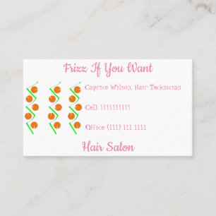 Abstract Orange Green Business Card