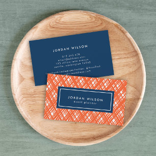 Abstract Orange Line Strokes Pattern Business Card