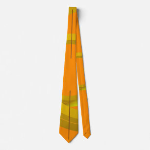 Abstract Orange Neck Tie