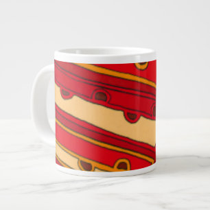 Abstract Orange Panels Large Coffee Mug