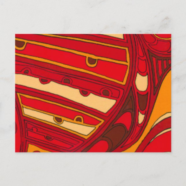 Abstract Orange Panels Postcard (Front)
