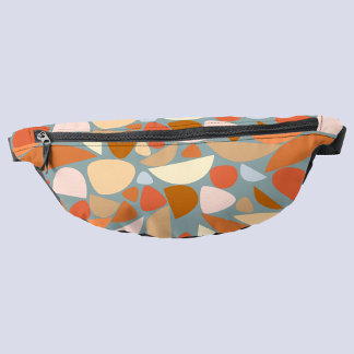 Abstract Orange Peach Pattern Bum Bags