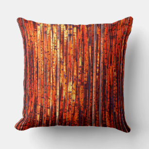 Abstract Orange Stripes Cushion