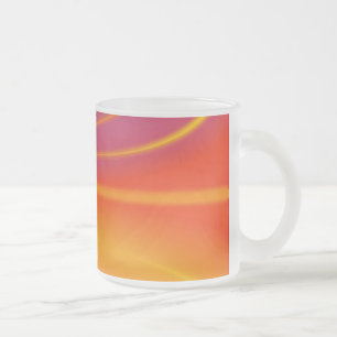 Abstract Orange Swirl Frosted Glass Mug