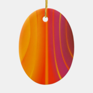 Abstract Orange Swirl Ornament