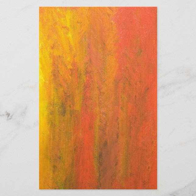 Abstract Orange Tree Trunk Stationery (Front)