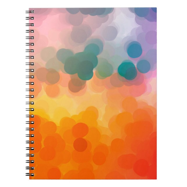 Abstract orange watercolor background. Illustratio Notebook (Front)