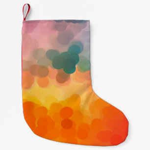 Abstract orange watercolor background. Illustratio Small Christmas Stocking