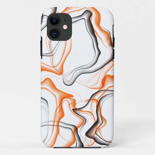 Abstract Orange Waves Case-Mate iPhone Case (Back)