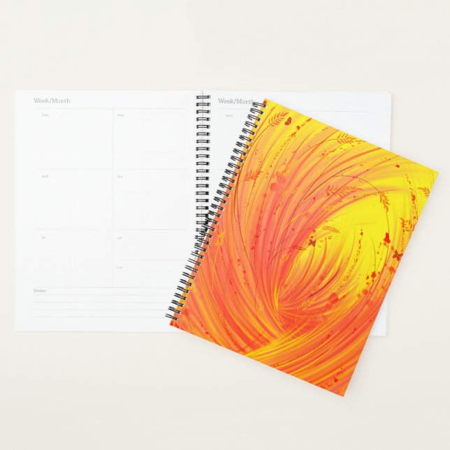 Abstract Orange yellow Enchanted Garden Planner (Display)