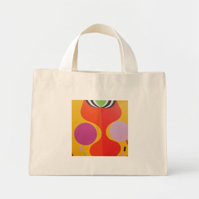 Abstract Orange & Yellow Fashionista Tiny Tote (Front)
