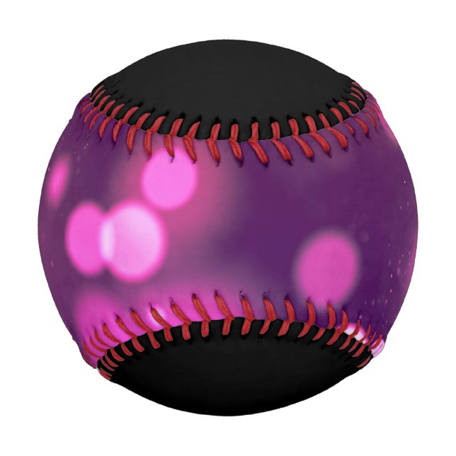 Abstract Orbs Pink/Purple Whimsical Design basebal Baseball (Front)