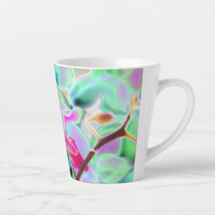 Abstract Orchid Design Latte Mug