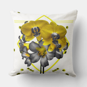 Abstract Orchid Floral Art Print Cushion
