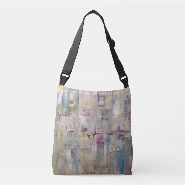 Abstract Orchid Garden with light summer colours Crossbody Bag (Front)