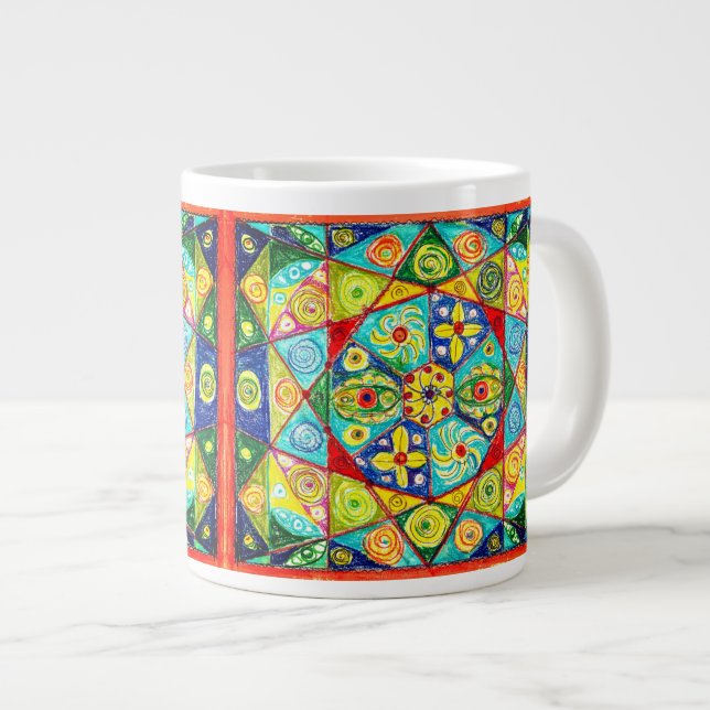 Abstract order large coffee mug (Front Right)