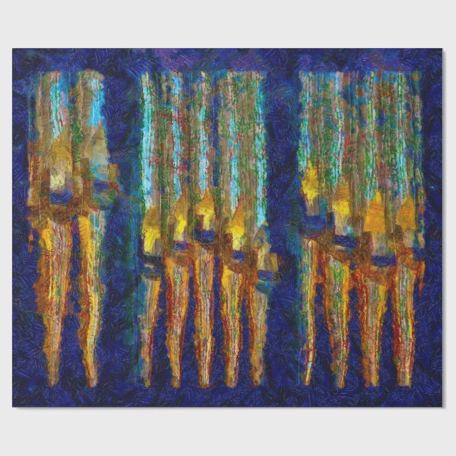 Abstract organ pipes wrapping paper (Flat)