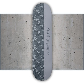 Abstract Organic Line Grey Space Life Skateboard