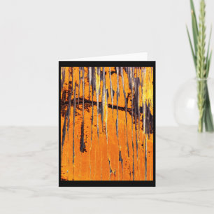 Abstract Organic Photography Orange Boat Hull Stic Card