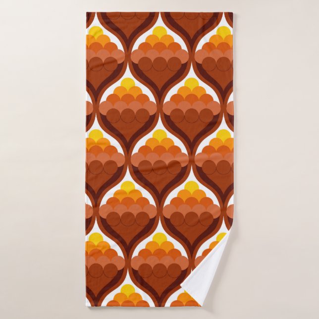 abstract organic shapes decorative victory pattern bath towel (Bath Towel)
