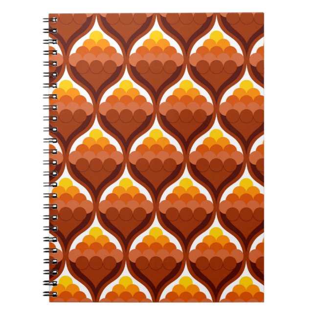 abstract organic shapes decorative victory pattern notebook (Front)