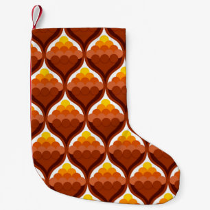abstract organic shapes decorative victory pattern small christmas stocking