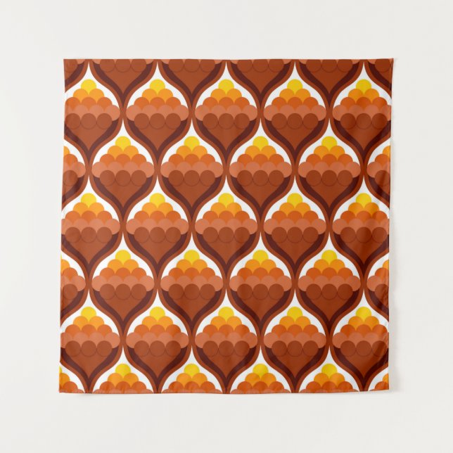 abstract organic shapes decorative victory pattern tapestry (Front)