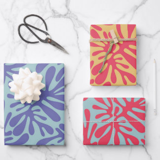 Abstract Organic Shapes Modern Wrap Wrapping Paper Sheet