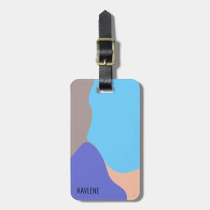 Abstract Organic Shapes Personalised Luggage Tag