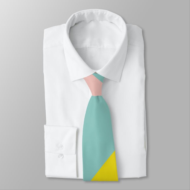 Abstract Organic Stripes in Spring Pastel Colours Tie (Tied)