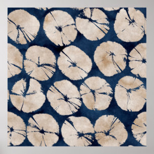 Abstract oriental floral motif. Seamless pattern.p Poster