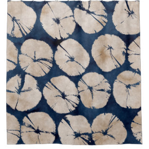 Abstract oriental floral motif. Seamless pattern.p Shower Curtain