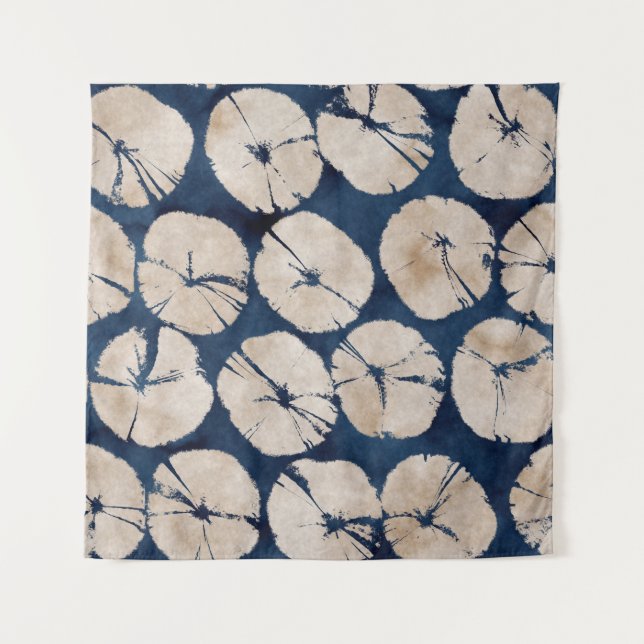 Abstract oriental floral motif. Seamless pattern.p Tapestry (Front)